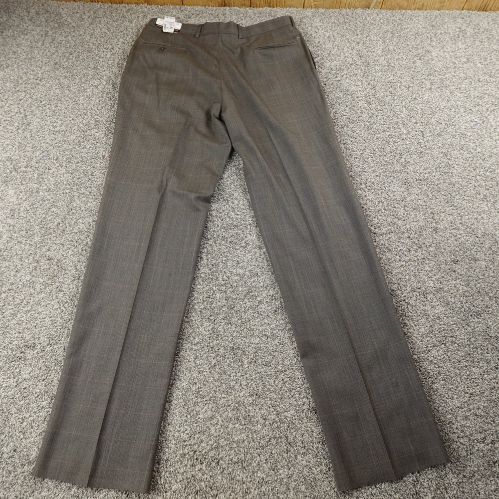 NEW Jos A Bank Pants Mens‎ 37R Gray Wool Trousers Dress Slacks Pleated Career - Picture 8 of 13